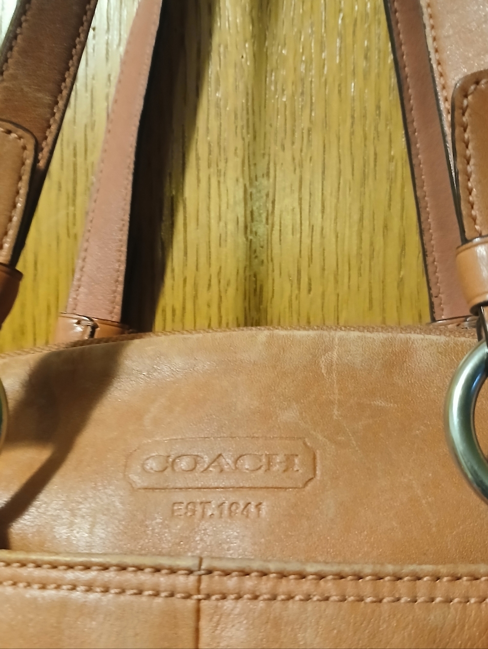 Authentic COACH Madison Sabrina Leather Satchel Handbag Tan J0893-12095 - Picture 2 of 7